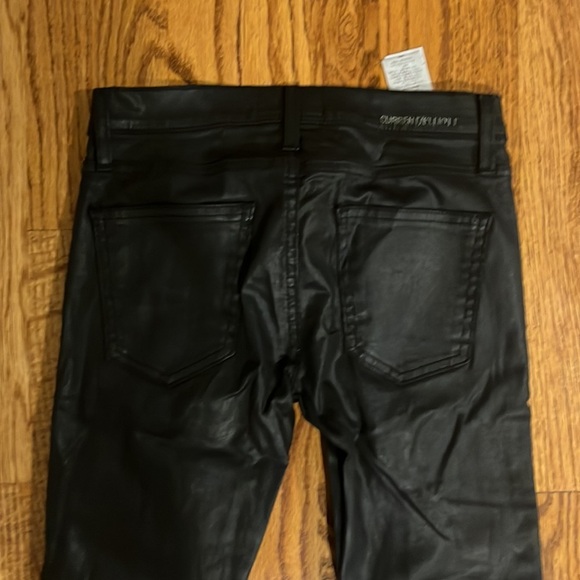 Current/Elliot Woman’s Black The Stiletto Black Coated Jeans Size 24 - Picture 6 of 7